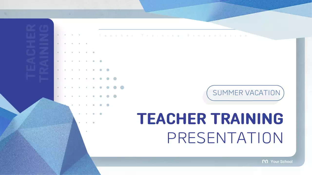 Blue Modern Teacher Guide Presentation