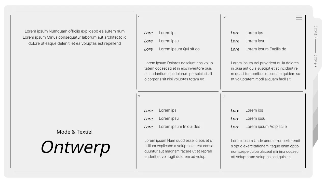 Moderne printbare portfolio in grijs en wit