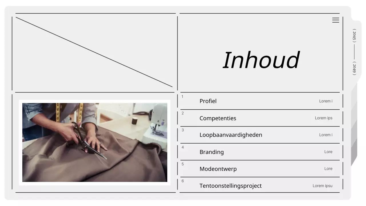 Moderne printbare portfolio in grijs en wit