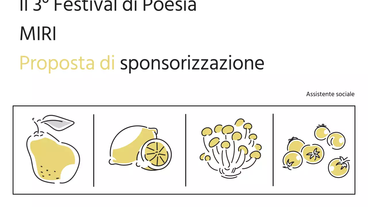 Proposta di sponsorizzazione di un festival locale in giallo