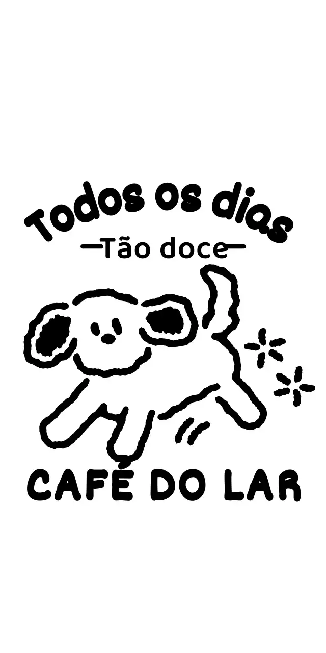 Logótipo com uma ilustração de um cachorrinho giro