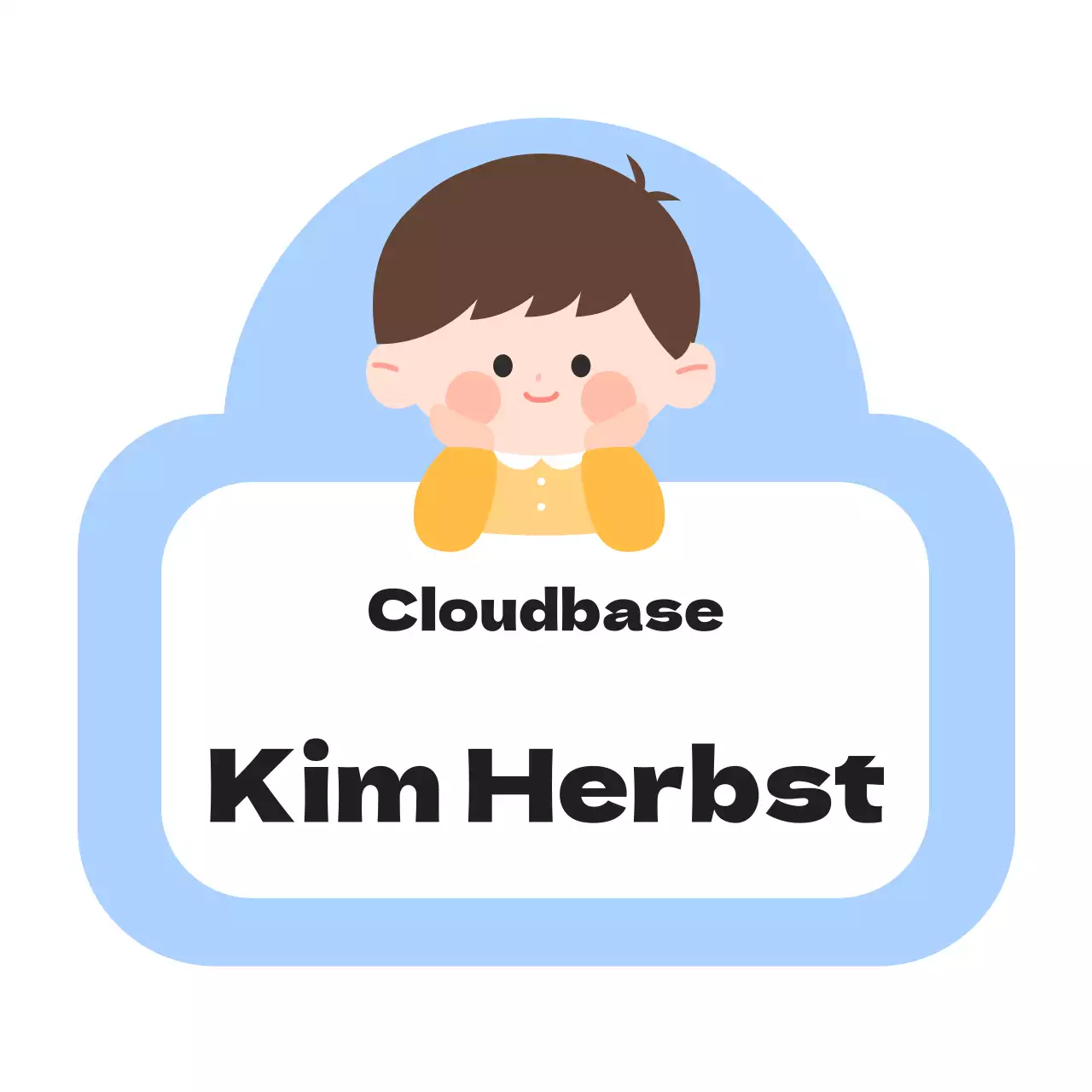 Niedliche Namensschilder für die Vorschule mit Illustrationen von Kinderfiguren