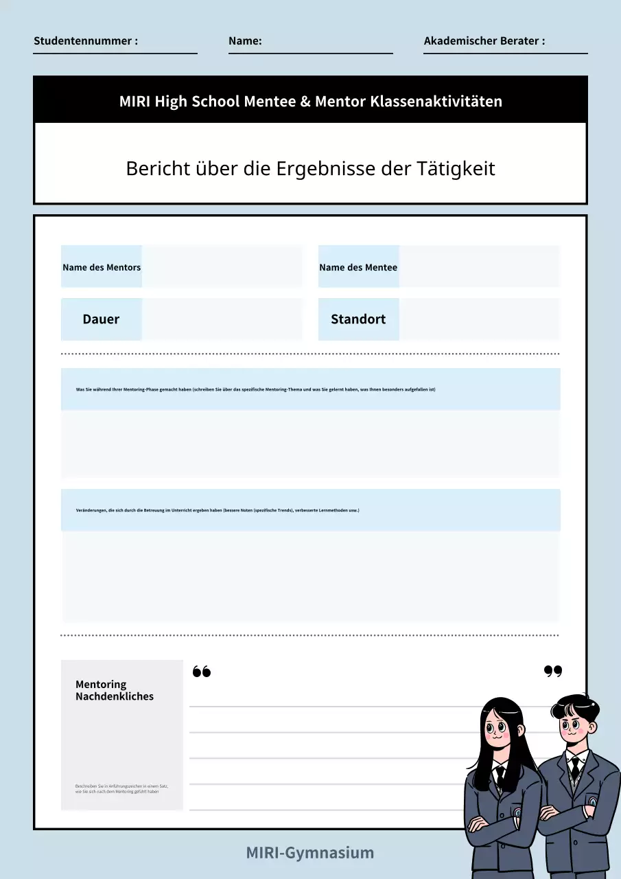 Einfaches hellblaues und weißes High-School-Klassenmerkmal Aktivitätsblatt Unterrichtspläne