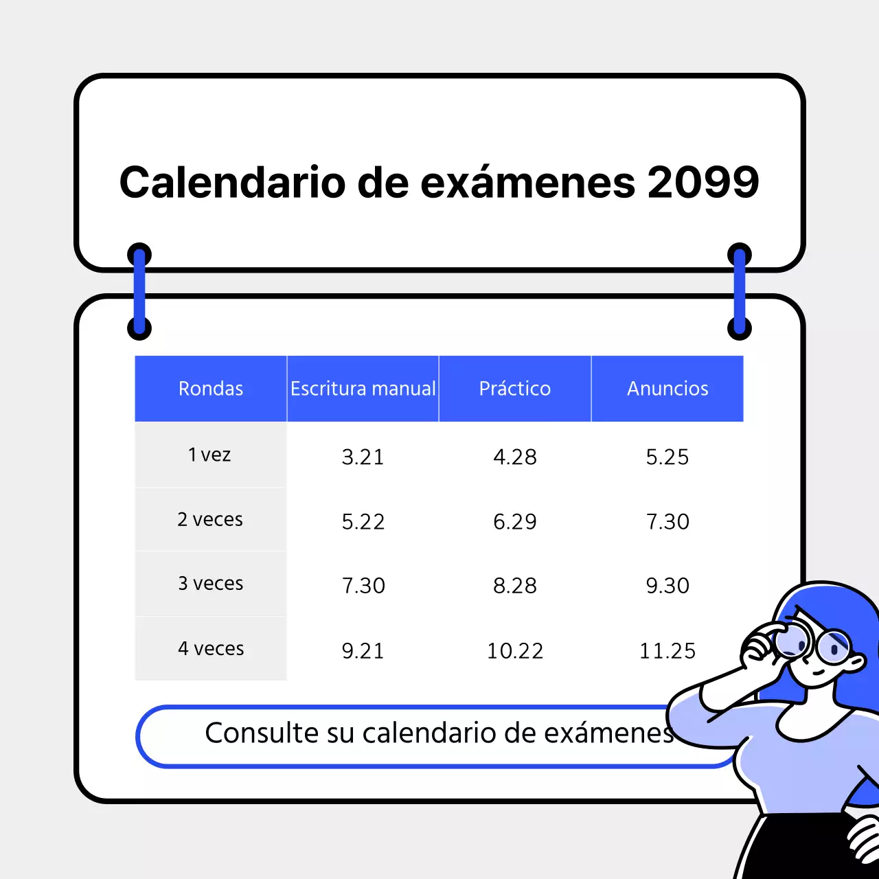 Un sencillo folleto de certificación azul y azul claro