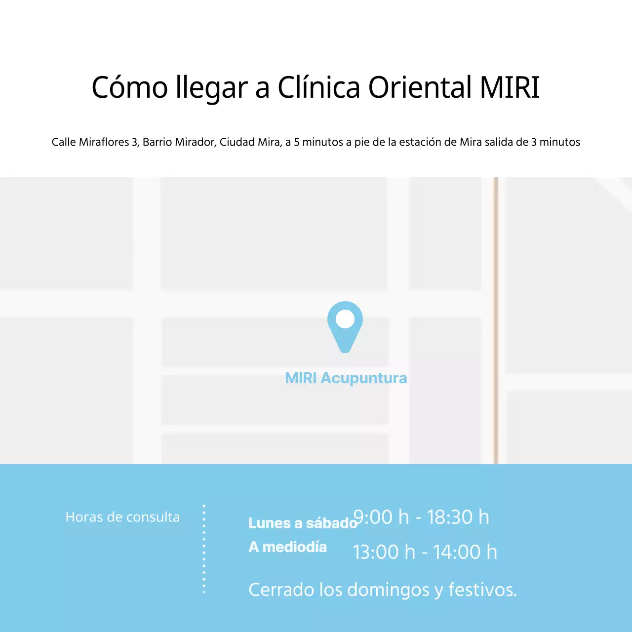 Promoción de una sencilla clínica de medicina china para el crecimiento infantil en azul claro y naranja