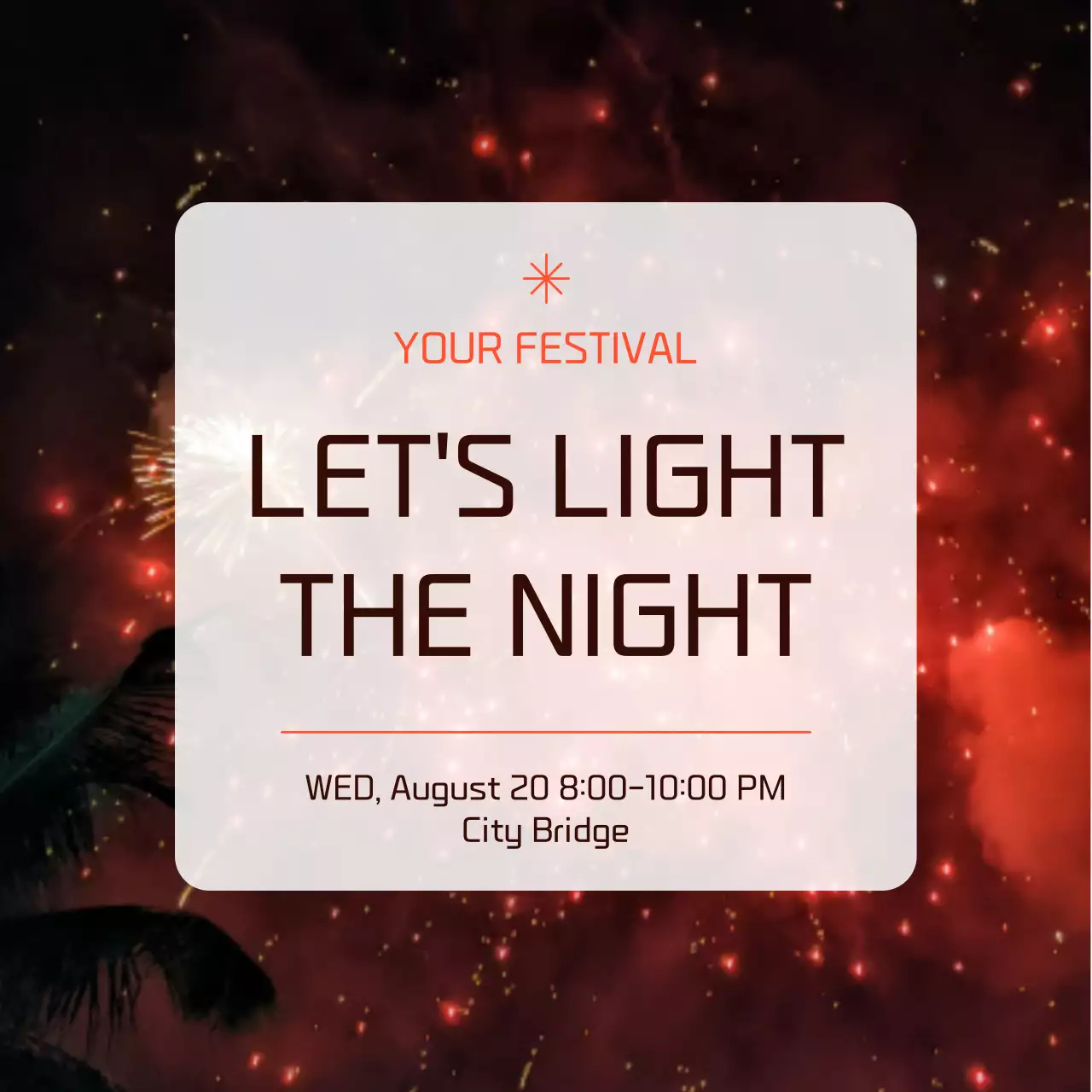 Modern Summer Festivals in Red and Orange post