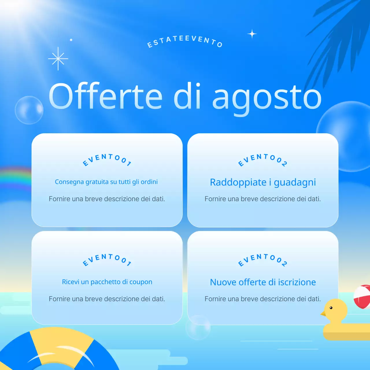 Una carrellata dei nostri eventi estivi preferiti in blu