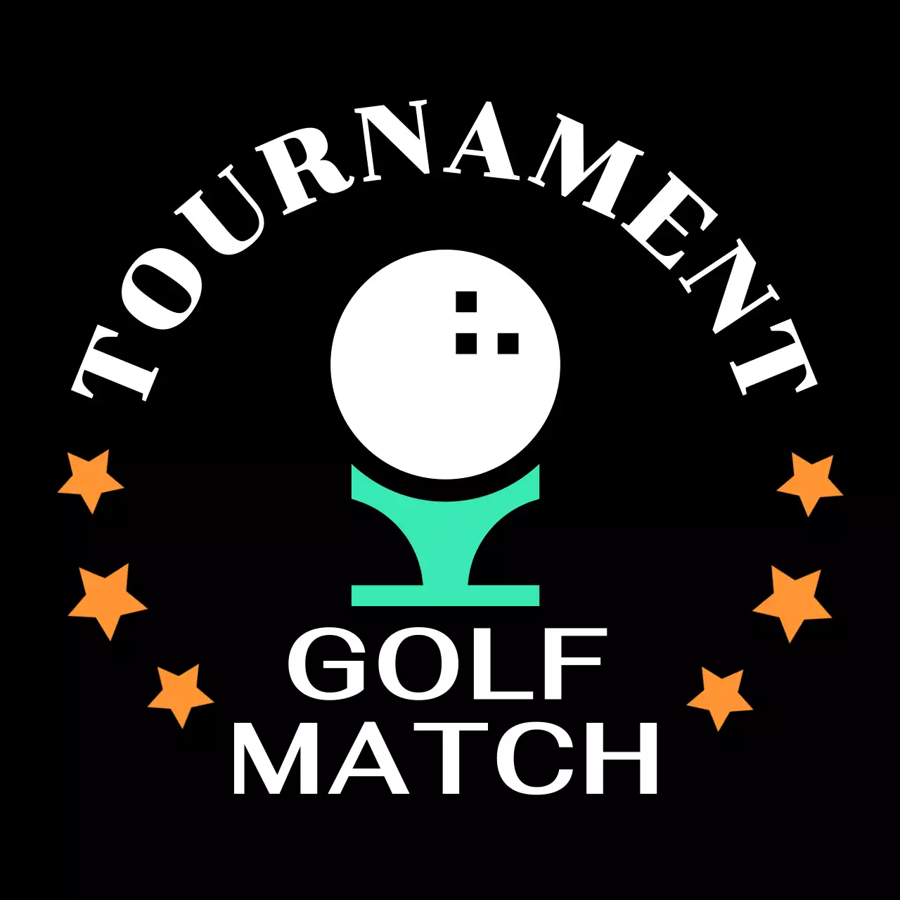 골프공 일러스트가있는 동호회 마크 홍보용