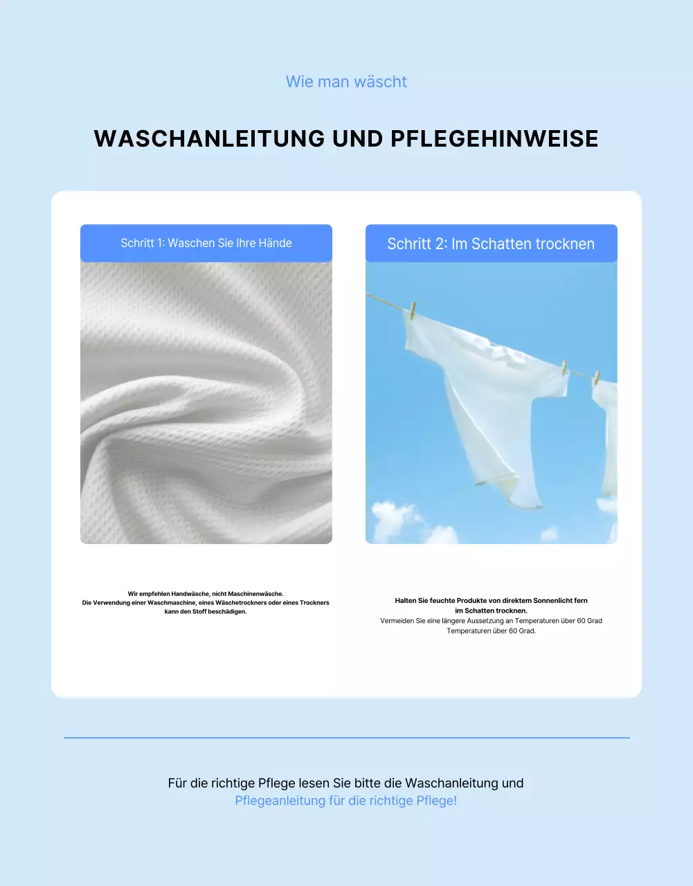 Moderne Sommermode Kleid in blau und hellblau Werbung