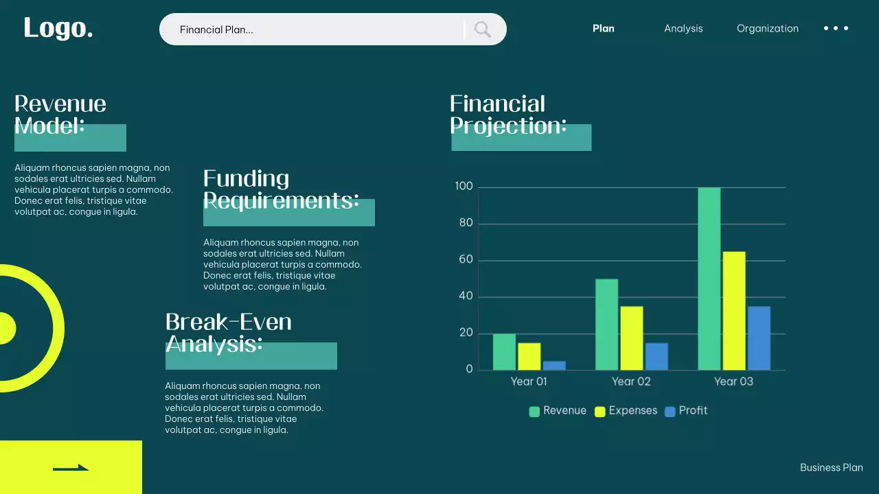 Neon Modern Business Plan Presentation