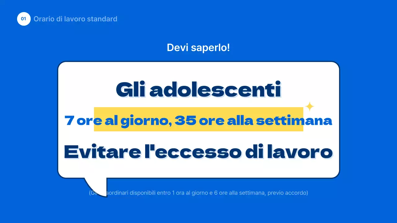 Informazioni sul diritto del lavoro giovanile in stile blu e semplice