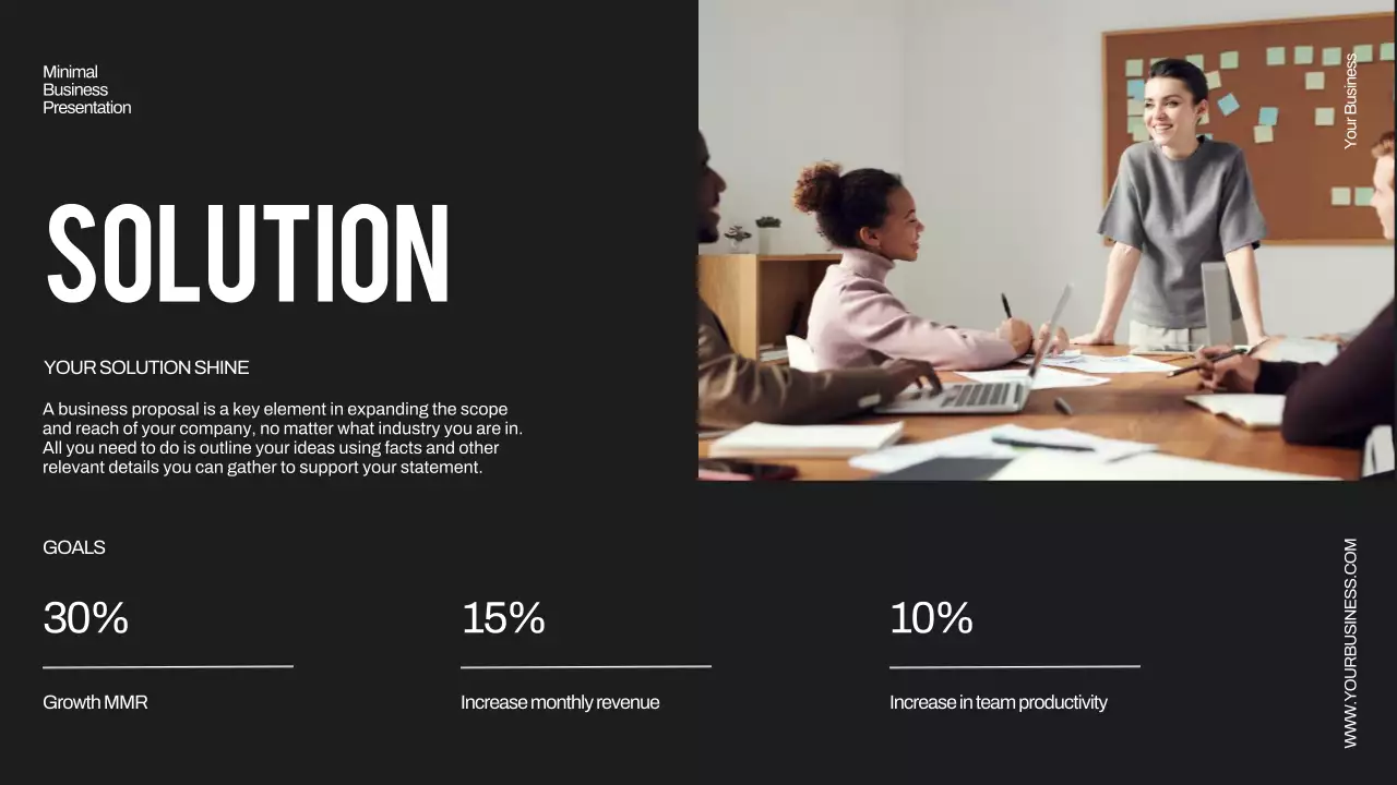 Black Minimal Business Proposal Document Presentation