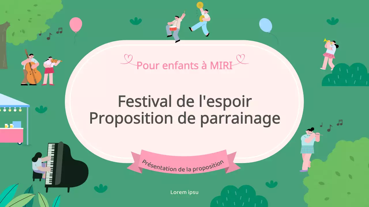 Proposition de parrainage du Festival de l'espoir vert et rose