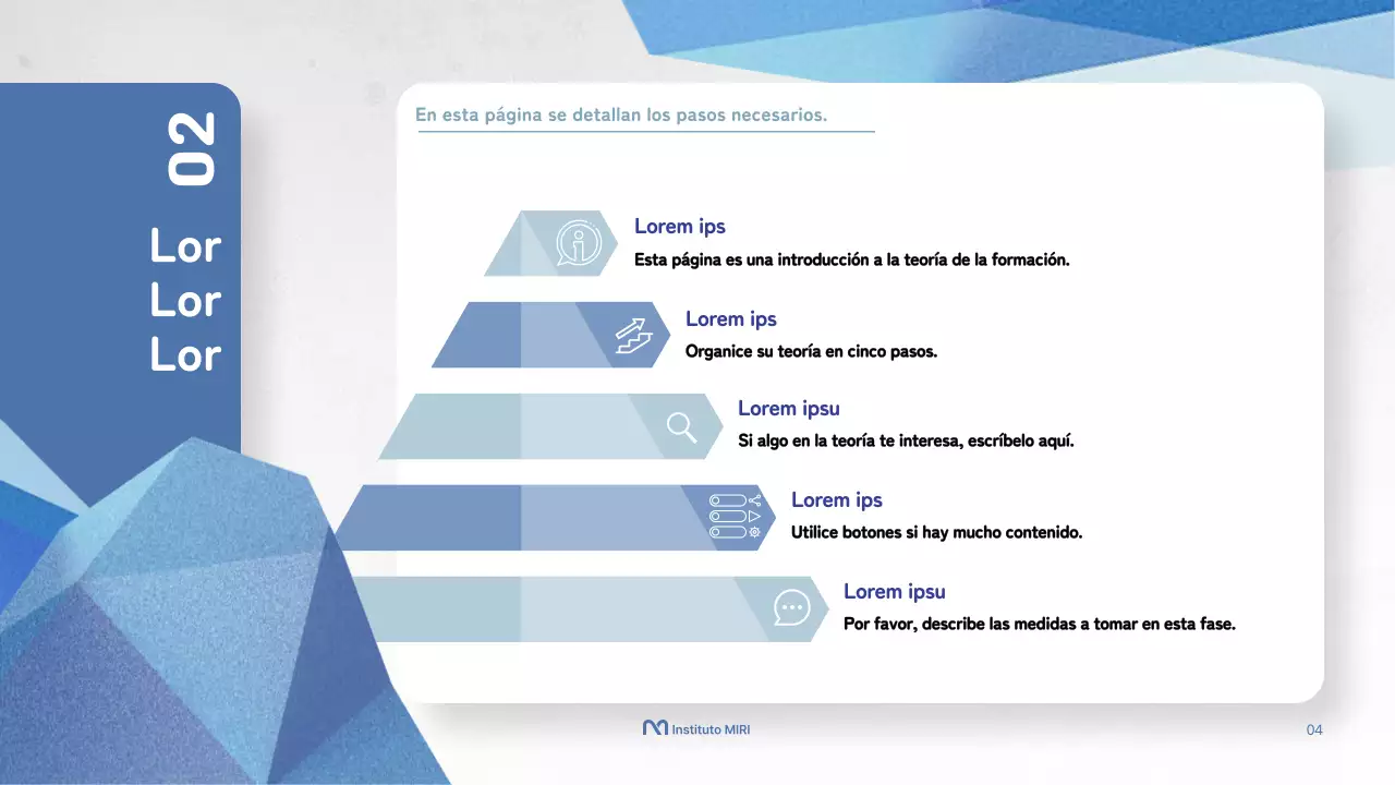 Presentación sencilla de formación de profesores en blanco y azul