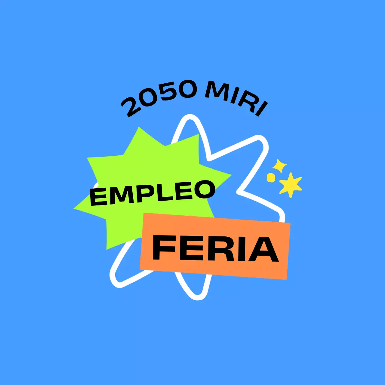 Para mercancía de ferias corporativas en azul y verde anaranjado