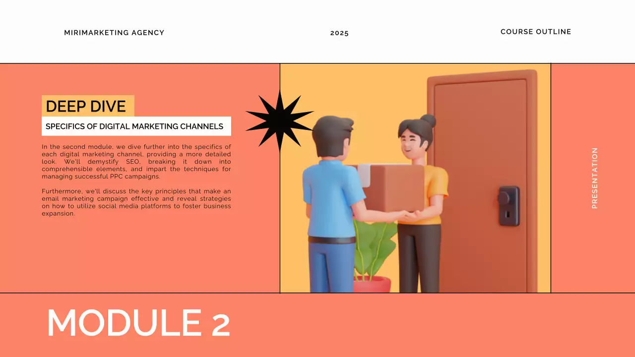 Blue Modern Marketing Course Guide Presentation