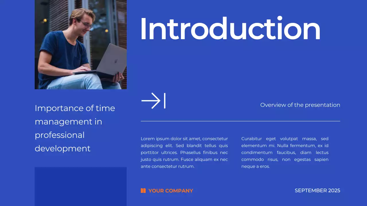 Blue Modern Productivity Guide Presentation