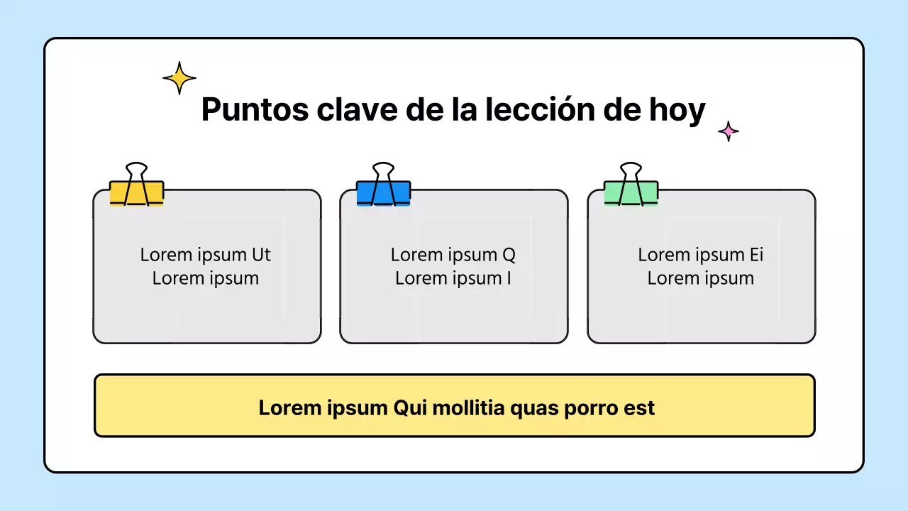 Bonitos recursos escolares en amarillo y azul
