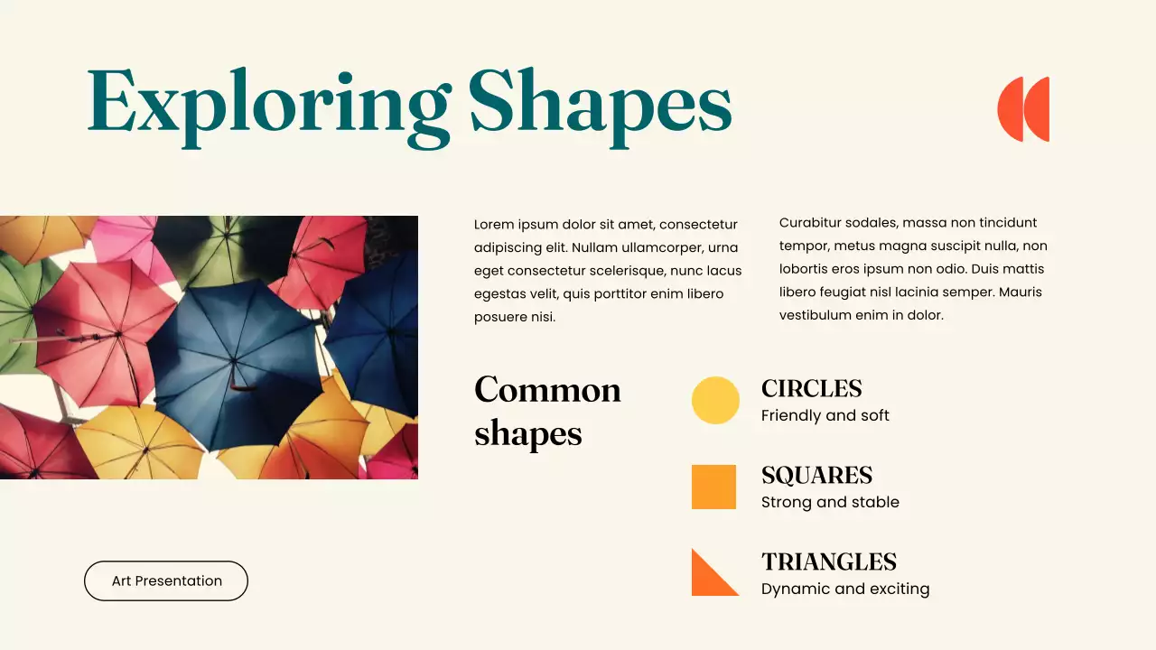 Beige Abstract Art Presentation