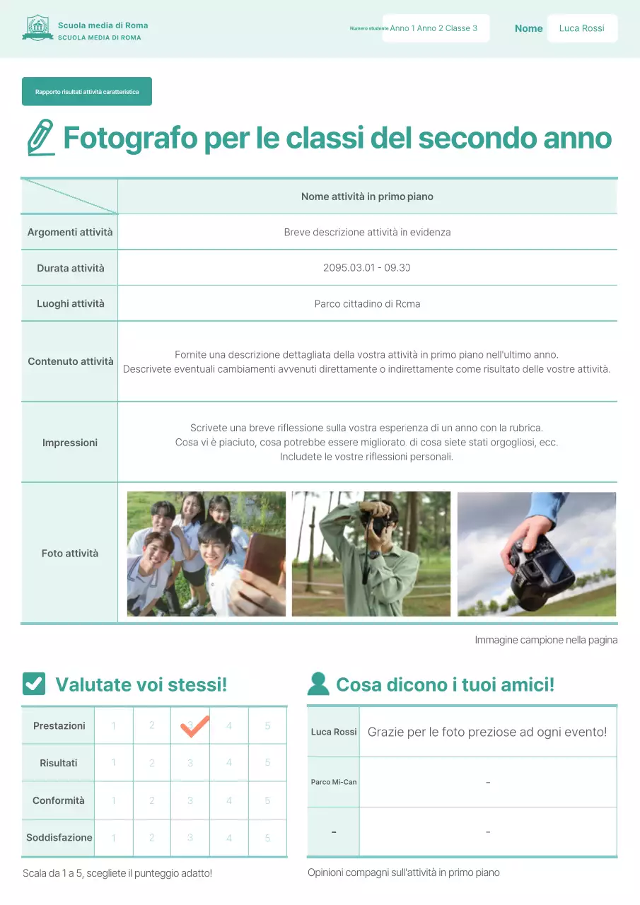 Semplice scheda di attività in classe bianca e menta piano di lezione