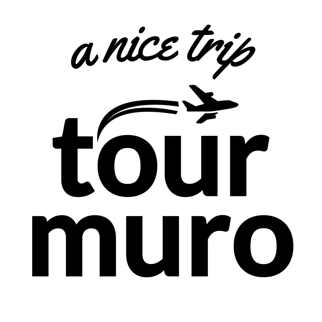 For travel agency logos with cursive and airplane silhouettes