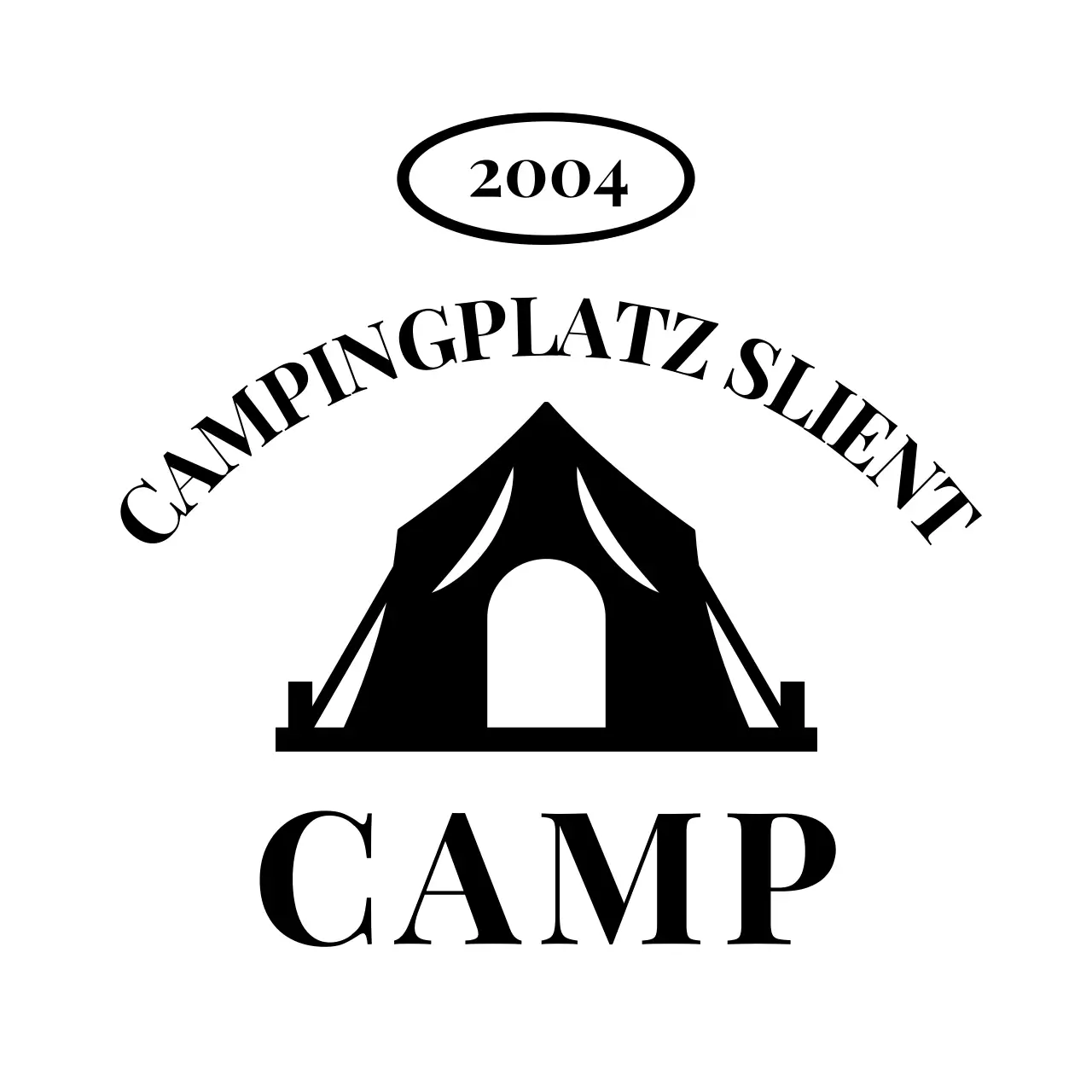 Sauberes Design mit Camp-Illustrationen