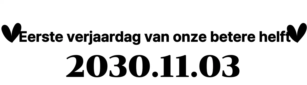 Een eenvoudige en schattige verjaardagstraktatie met hartjes en schreefloze tekst