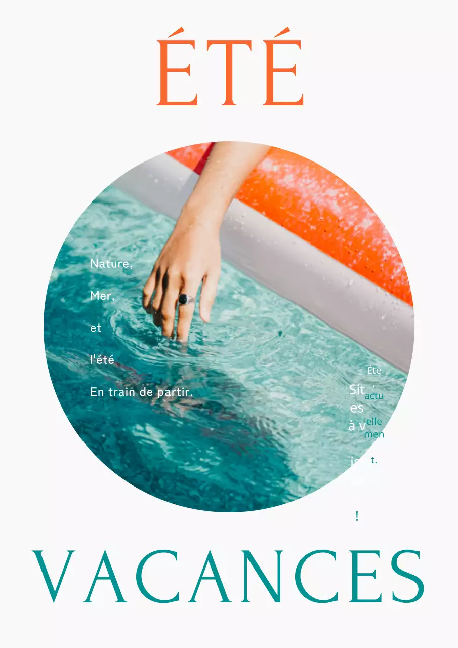 Produit d'été simple PR dans les couleurs orange et menthe.