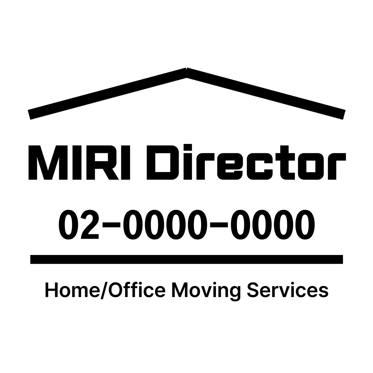 Design with straight lines that resemble the shape of a house