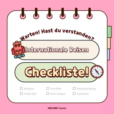 Niedliche rosa und gelbe Checklistenhülle für internationale Reisen
