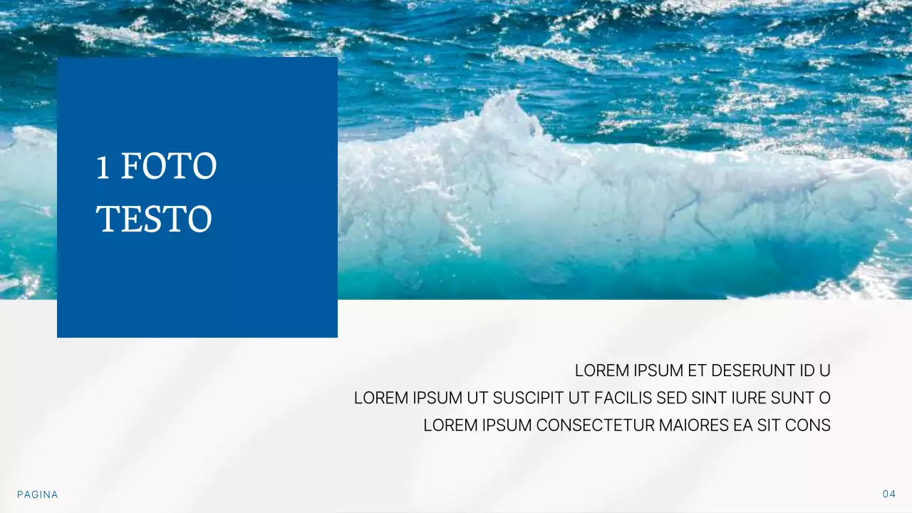 Semplice presentazione di sfondo estivo in blu e avorio