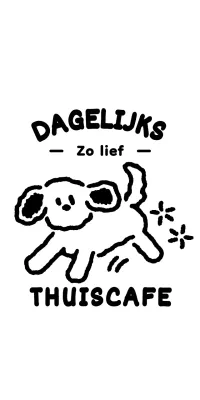 Logo met een schattige puppy-illustratie