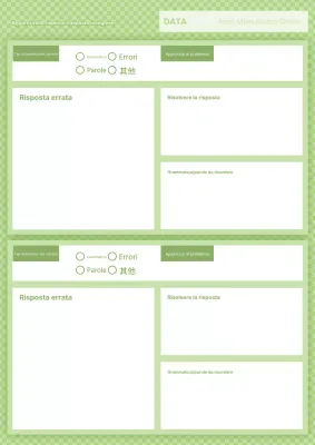 Una semplice agenda di risposte verde e verde lime