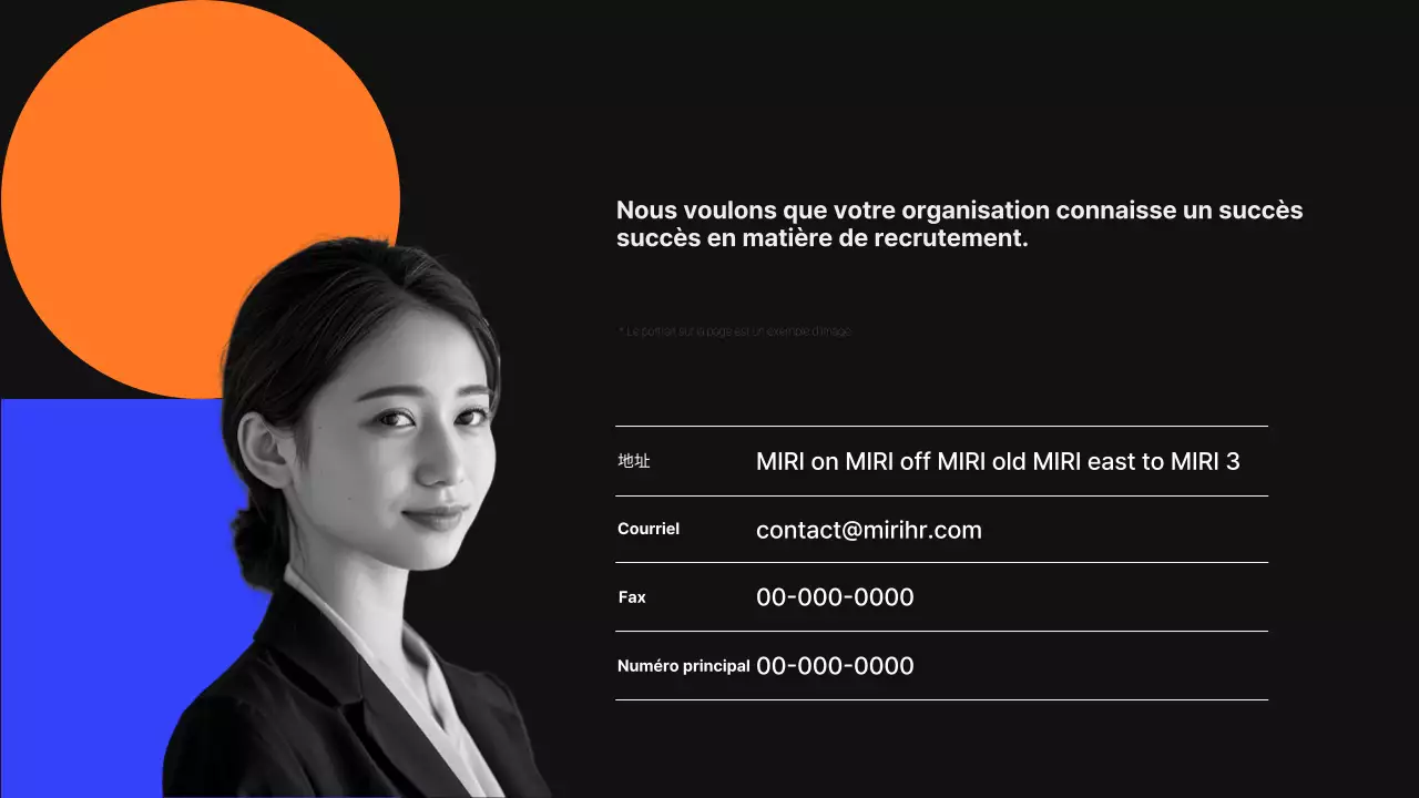 Proposition de service moderne de chasseur de têtes en noir et bleu