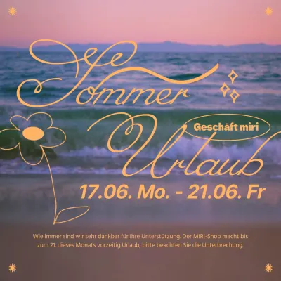 Sommerferien-Ankündigungen in Orange