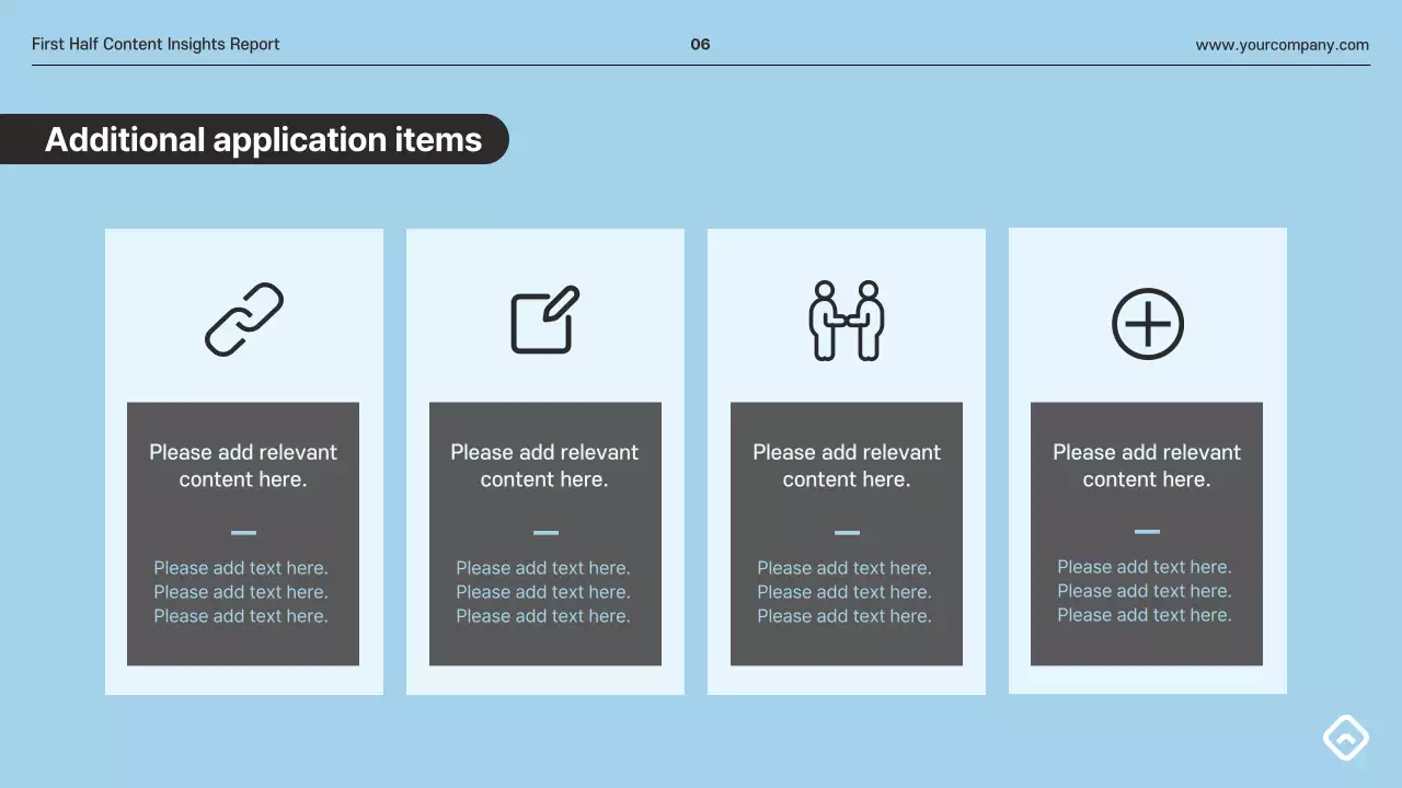 Blue Modern Content Report Presentation