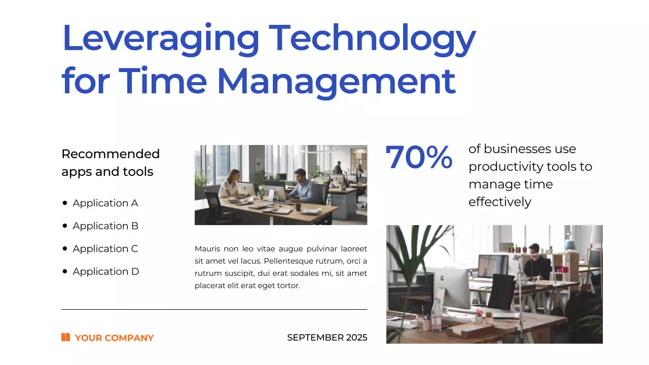 Blue Modern Productivity Guide Presentation