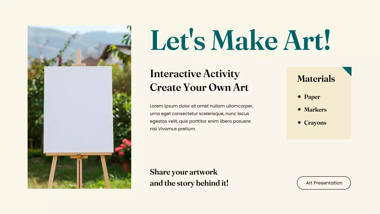 Beige Abstract Art Presentation