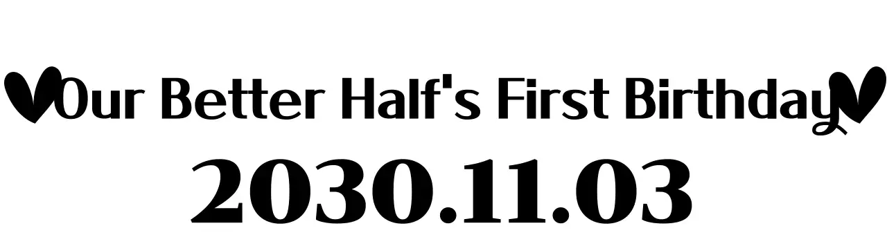 A simple, cute birthday favor with hearts and serif text