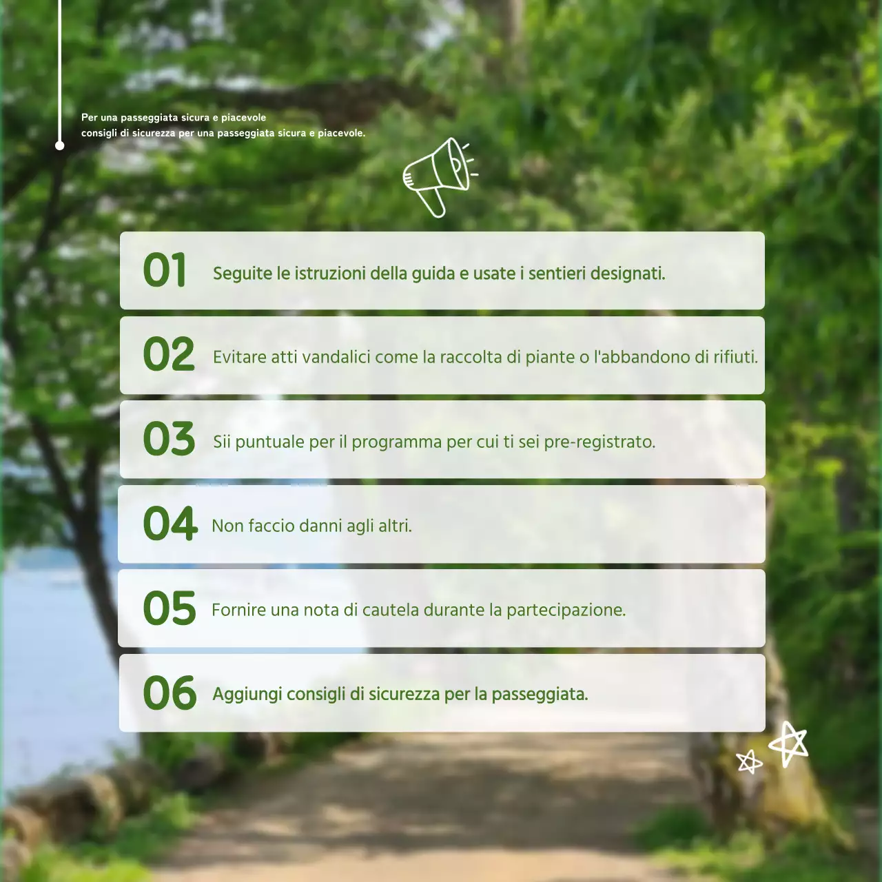 Guida al reclutamento delle passeggiate nella natura