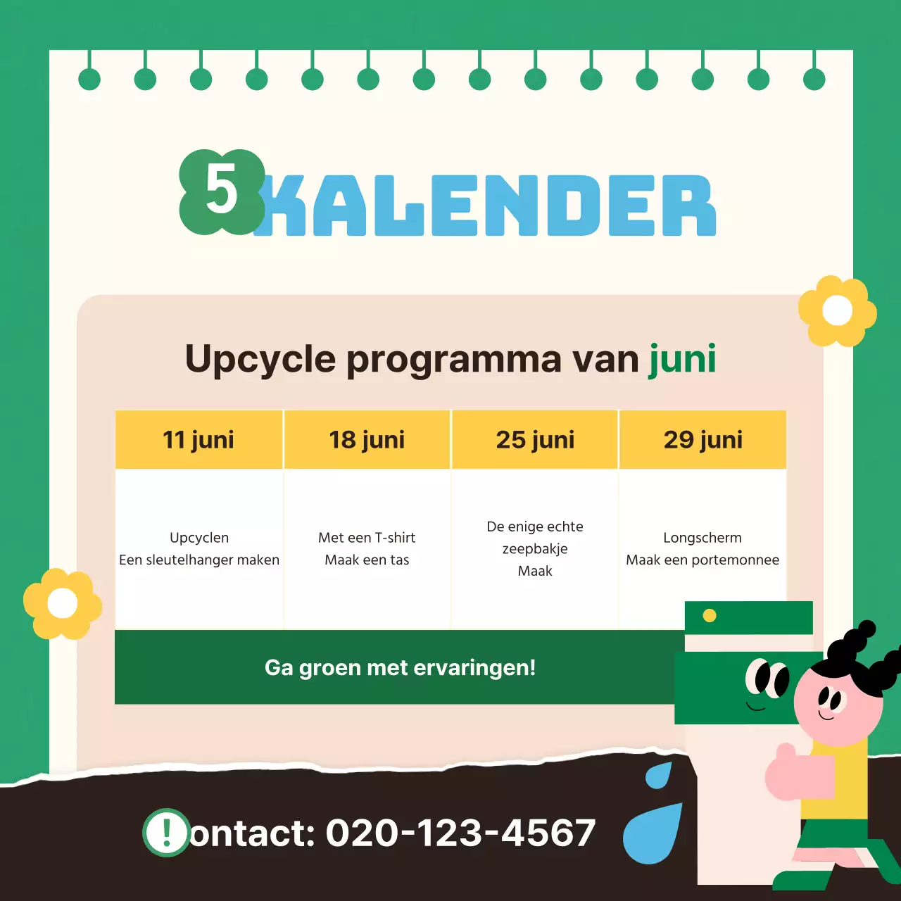 Een gids voor moderne upcyclingprogramma's in groen en lichtblauw