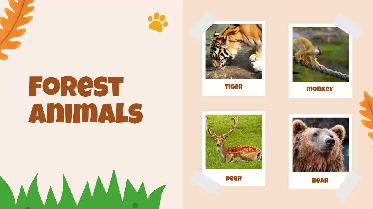 Brown Playful Animals Guide Presentation