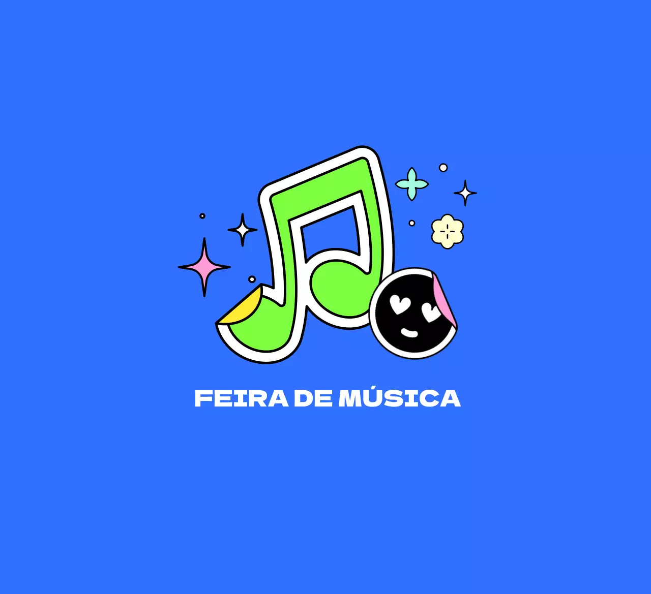 Conceito de festival de música colorido: mercadoria para eventos