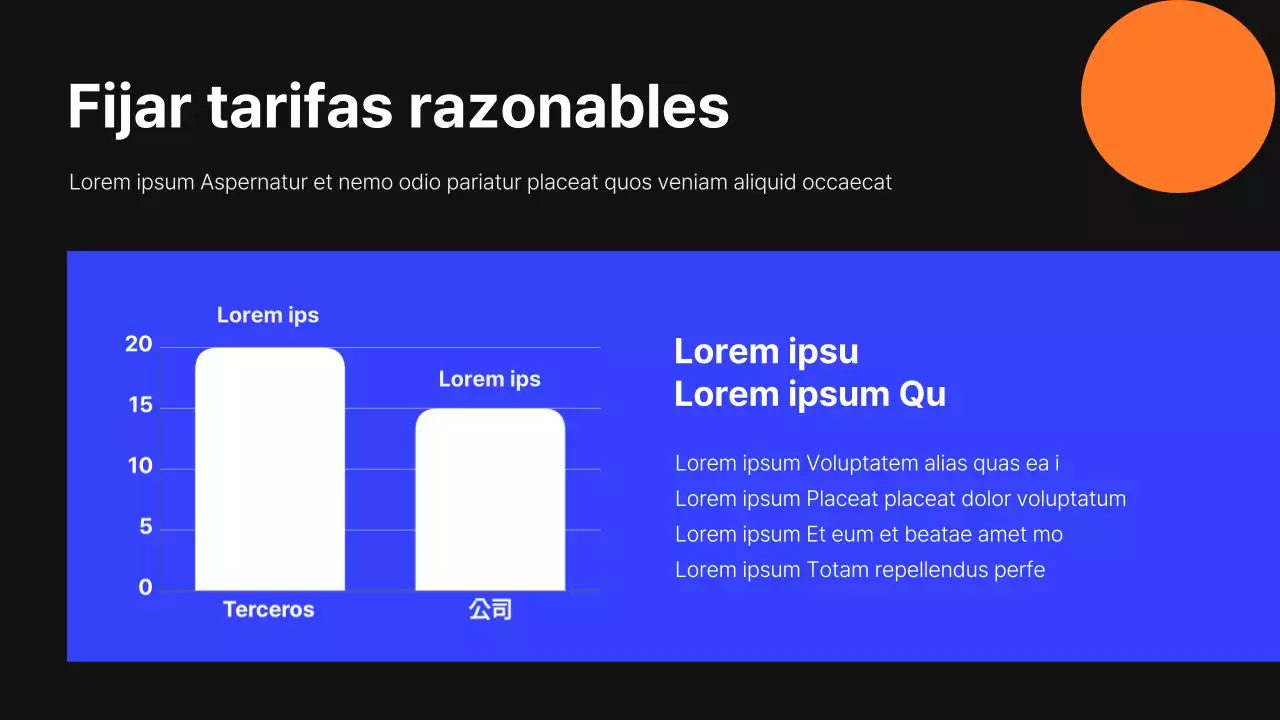 Moderna propuesta de servicio de cazatalentos en negro y azul