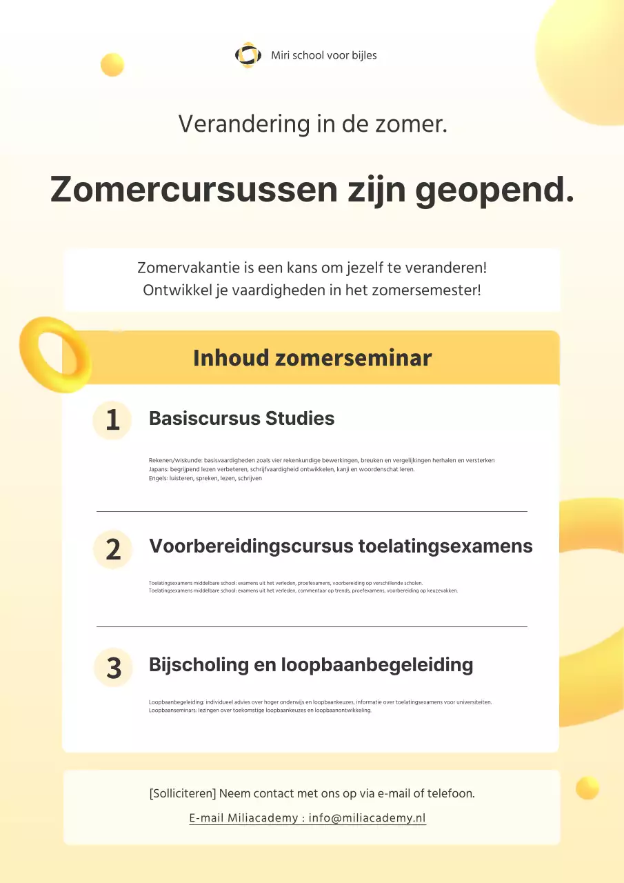 Geel en wit Papuhan Universiteit open campus advertenties