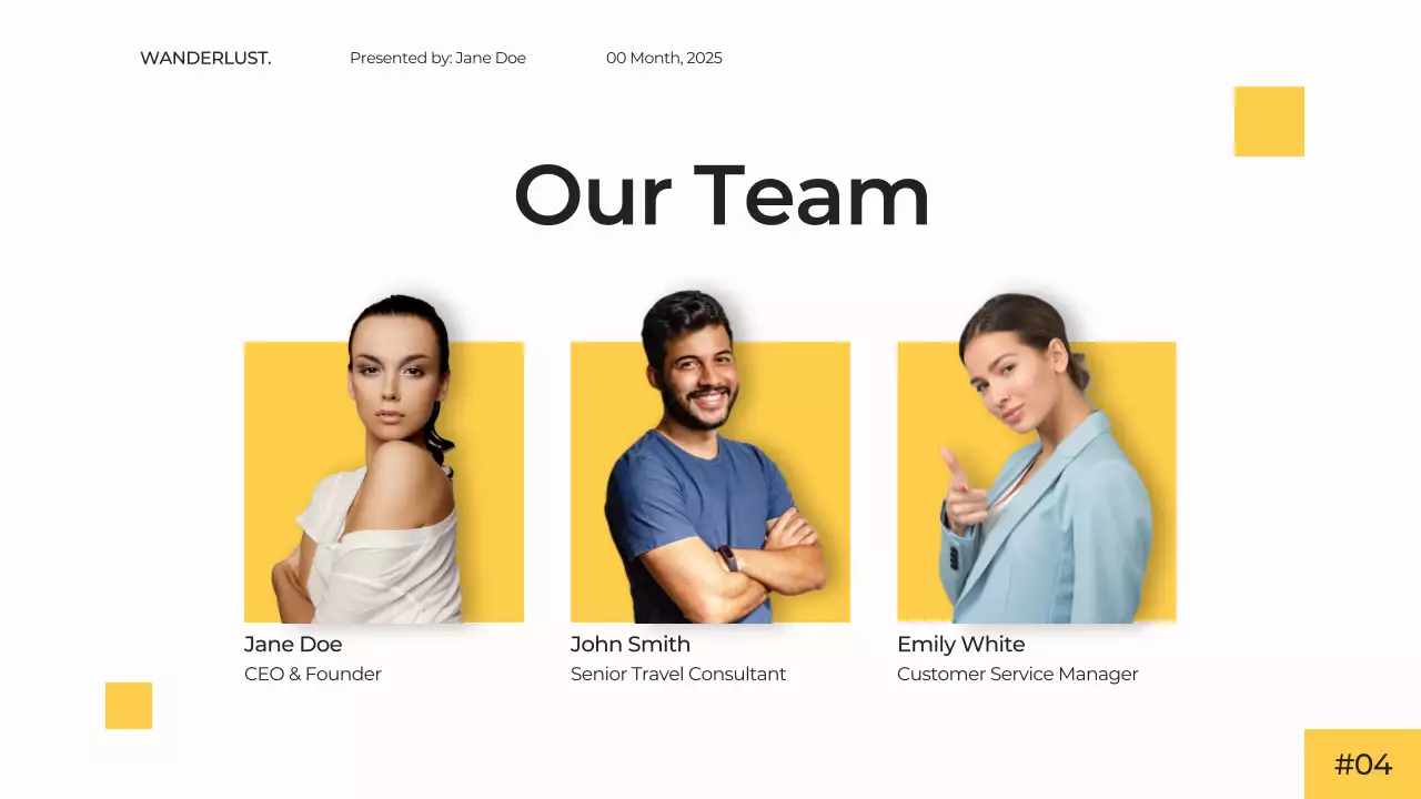 Yellow Modern Travel Presentation