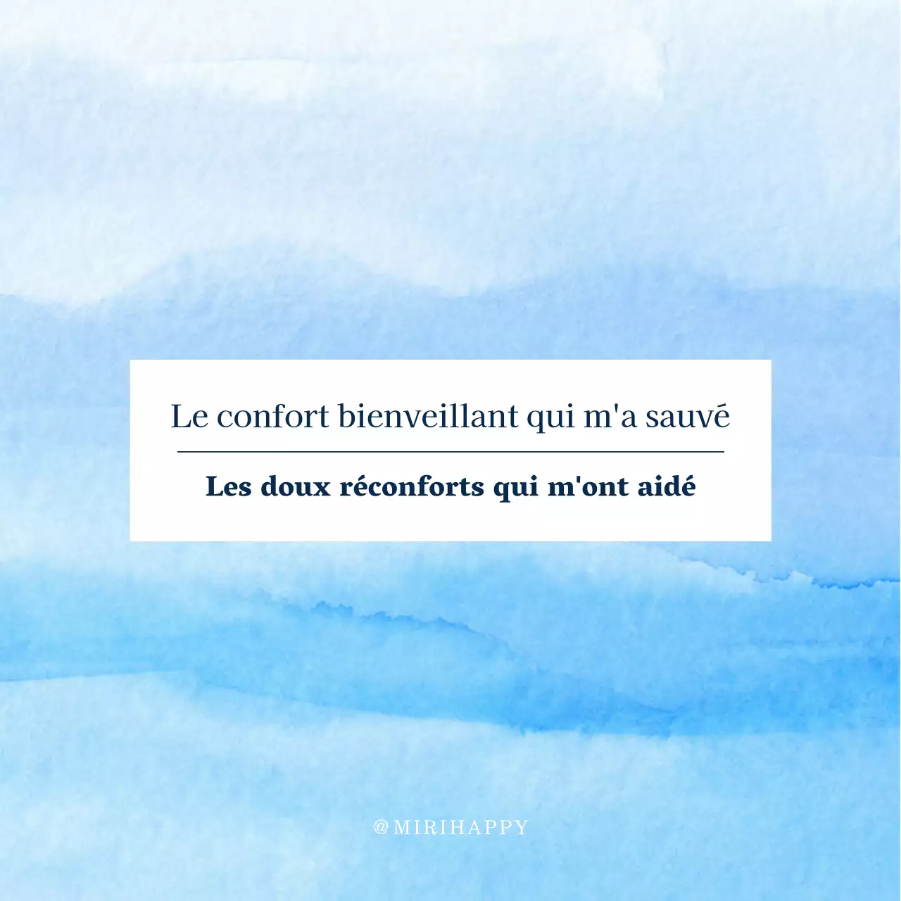 Un simple post de citations édifiantes en bleu clair et blanc