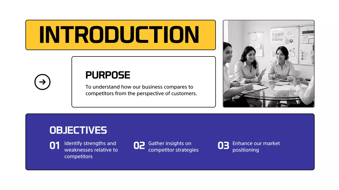 Yellow Professional Market Analysis Report Presentation