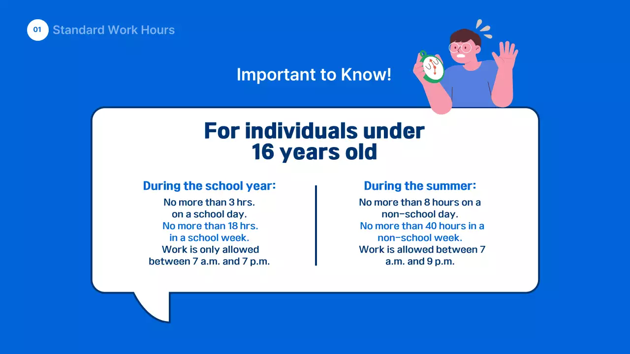 Thông tin luật lao động thanh niên phong cách màu xanh và đơn giản