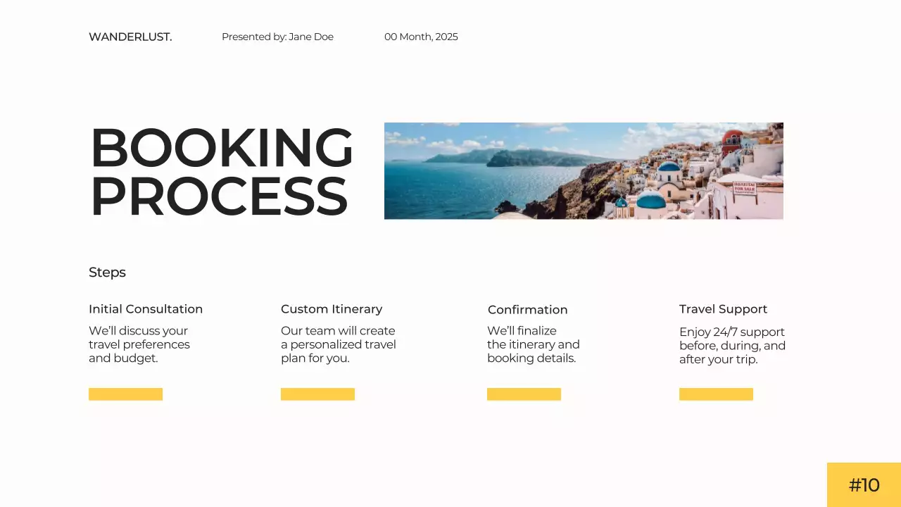 Yellow Modern Travel Presentation